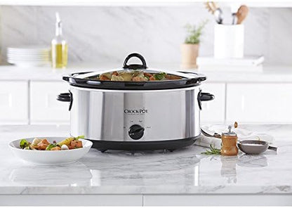 7 Quart Oval Manual Slow Cooker – Stainless Steel - Curated Catalog S1