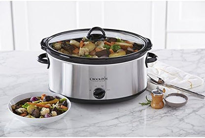 7 Quart Oval Manual Slow Cooker – Stainless Steel - Curated Catalog S1