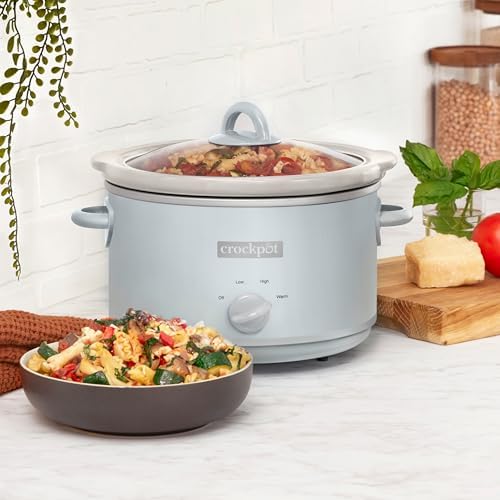4.5 Quart Manual Slow Cooker – Macaroon Blue - Curated Catalog J7