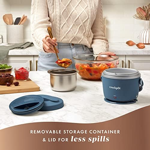 Electric Lunch Box Food Warmer 20oz – Faded Blue - Curated Catalog B4