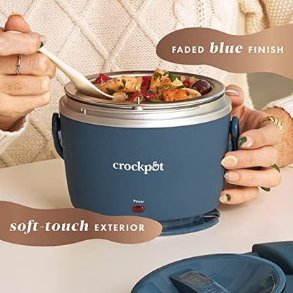 Electric Lunch Box Food Warmer 20oz – Faded Blue - Curated Catalog B4