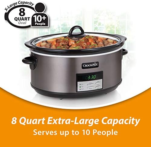 8 Quart Programmable Slow Cooker with Auto Warm - Curated Catalog A7