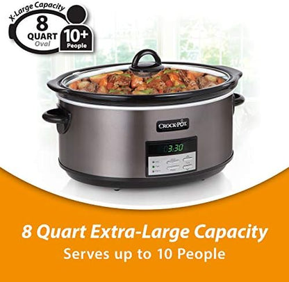 8 Quart Programmable Slow Cooker with Auto Warm - Curated Catalog A7