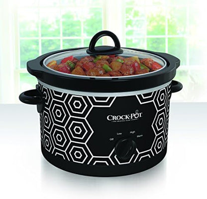 4.5 Quart Portable Slow Cooker – Black & White - Curated Catalog K7