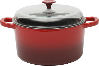 3 Quart Enameled Cast Iron Dutch Oven – Aqua - Curated Catalog X6