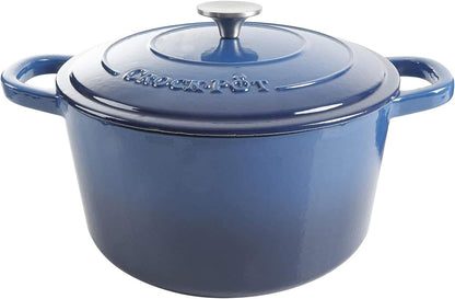 3 Quart Enameled Cast Iron Dutch Oven – Aqua - Curated Catalog X6